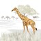 Serengeti Giraffe Square Poster Print by Tara Reed - Item # VARPDXRB13496TR